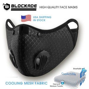 Black Face Mask with filter Black Mesh Brand New